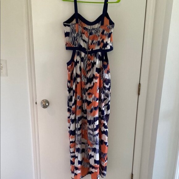 Soprano Orange and Blue Maxi Dress - Picture 2 of 3